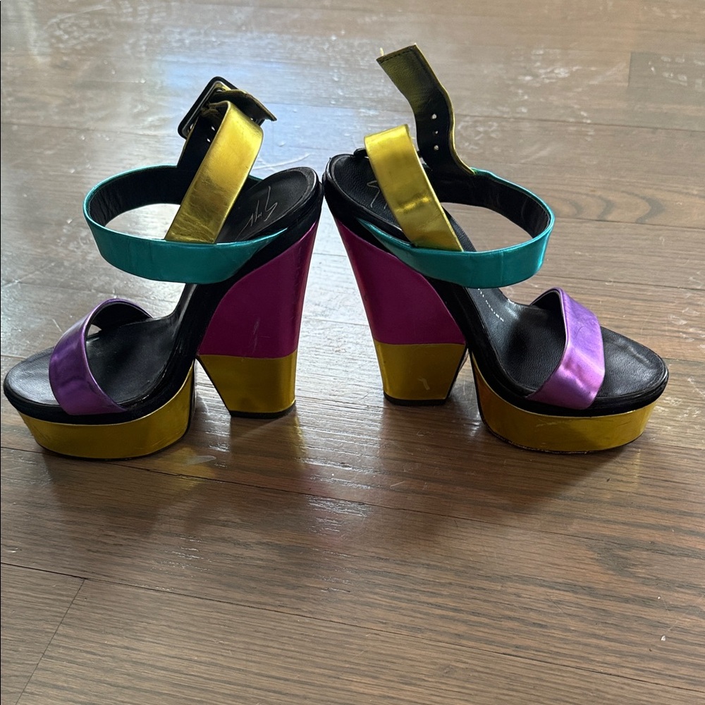 Giuseppe Zanotti Multicolor Platform Sandals - Picture 7 of 7